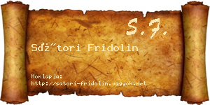 Sátori Fridolin névjegykártya